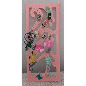 Vintage 80's 90's Girls Earrings Barbie Minnie Mouse Hearts Stars Jewelry Y2K